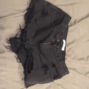 Hollister black high rise shorts